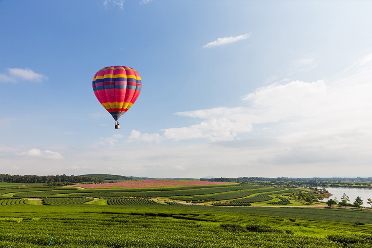 Heißluftballonfahrt über Neumünster bei Kiel