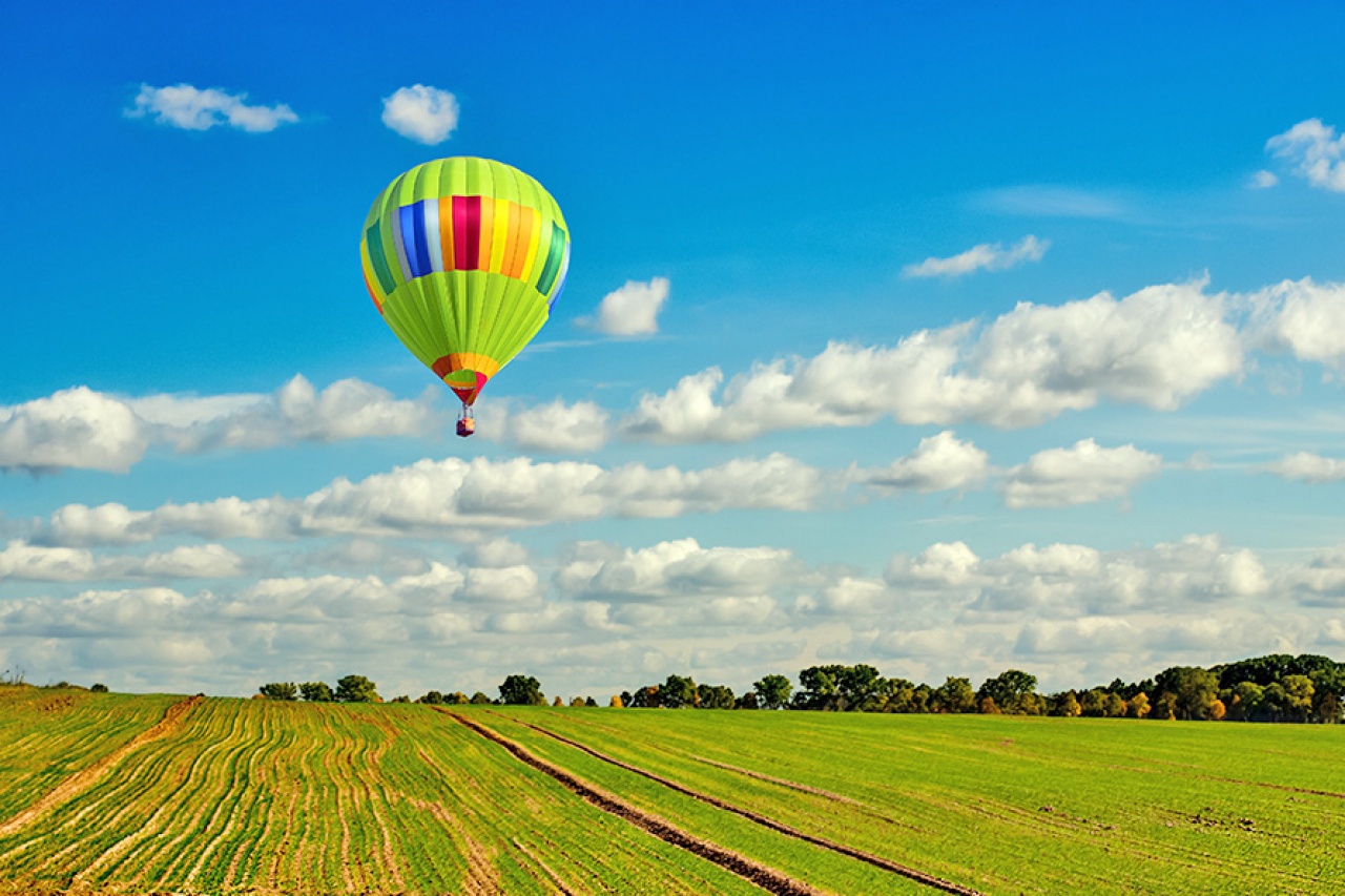 Heißluftballonfahrt über Bad Belzig bei Brandenburg an der Havel